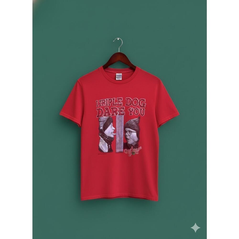 Vintage A Christmas Story Triple Dog Dare You Tennessee River Red T-Shirt XXL